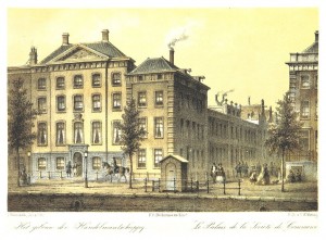 Hofdijk, het gebouw van de N.H.M. rond 1860