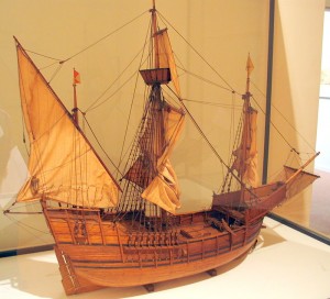 maquette van de kraak "Santa Maria" van Columbus